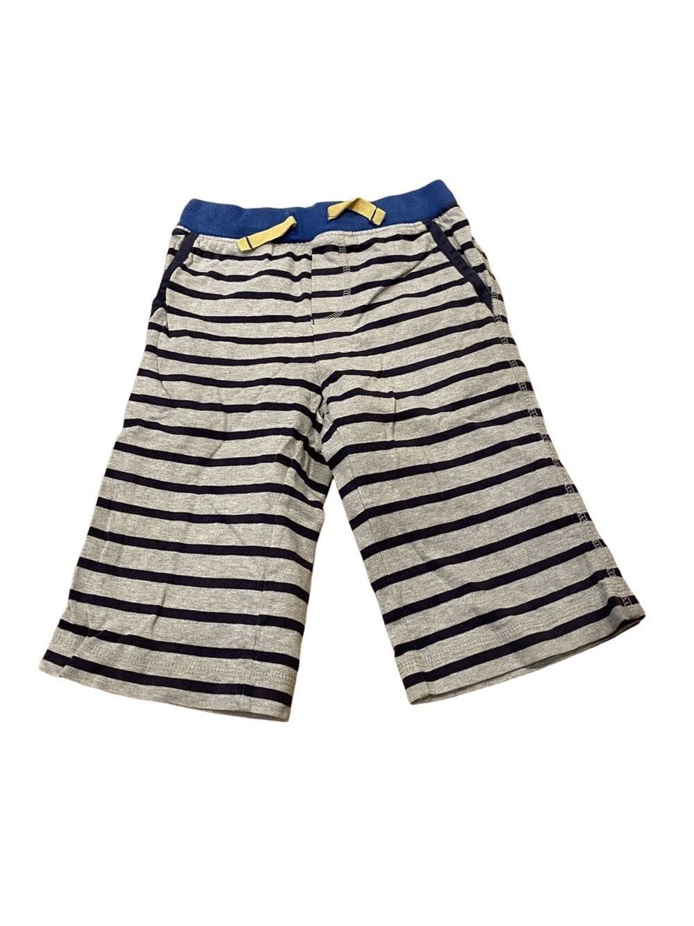 Mini Boden 6yr Cotton Shorts Baggies Striped Boys Summer Clothing Grey Stripes
